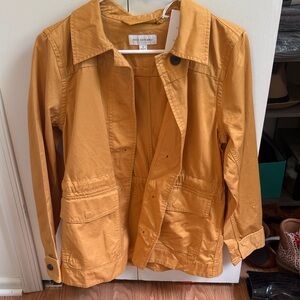 Free Assembly Womens Everyday Essential Fatigue Jacket Mustard Yellow Size S NWT